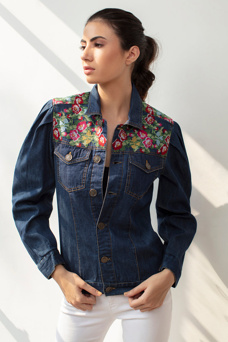 Enchanted Floral Embroidered Jacket – Boho Chic By Sukriti Jain