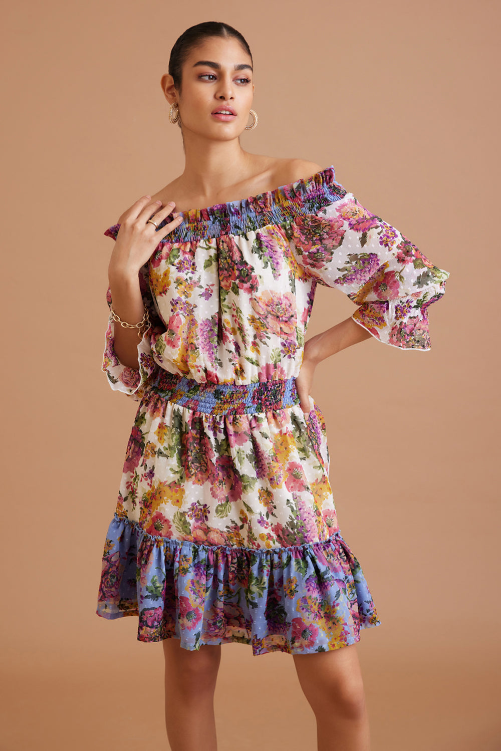 NWT Zara Blooming Boho Beauty Floral Print Swing Dress buy 18-24mths