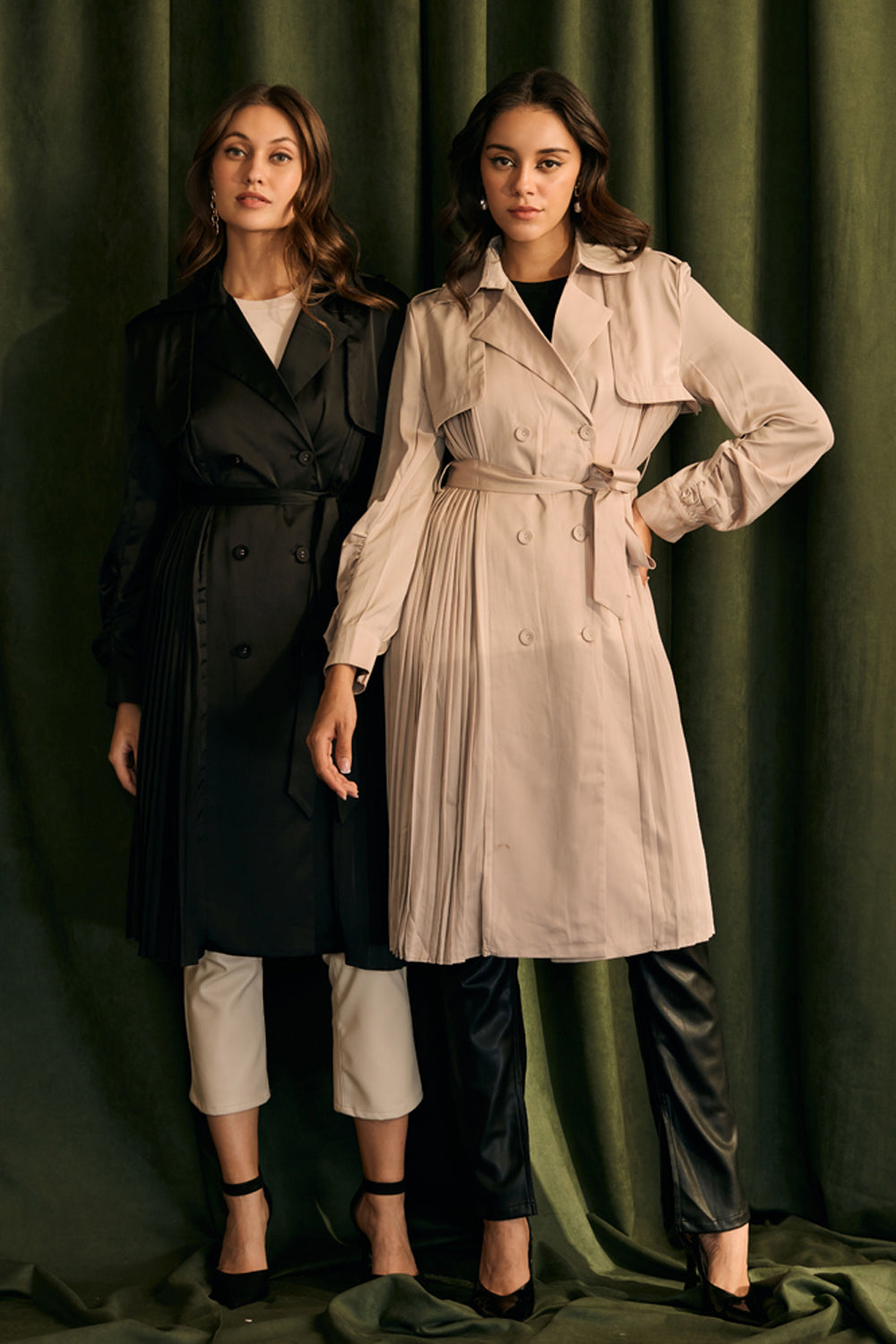 Classic Pleated Trench – Boho Chic By Sukriti Jain
