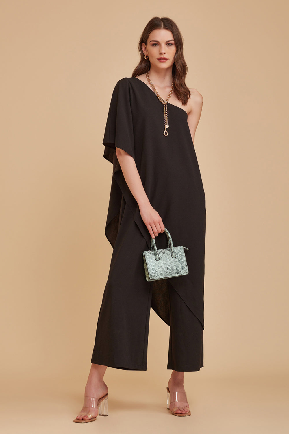 One Shoulder Asymmetric Jumpsuit – Boho Chic By Sukriti Jain
