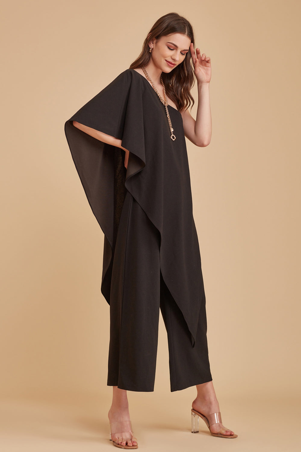 One Shoulder Asymmetric Jumpsuit – Boho Chic By Sukriti Jain
